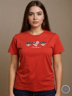 Sonoma Unisex T-Shirt Large Red Short Sleeve Casual Comfort America Logo